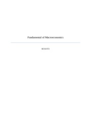 ECO 372 Week 2 Individual Fundamentals of Macroeconomics Paper