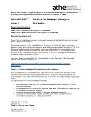 Level 7 Finance for Strategic Managers Sample Assignment.doc