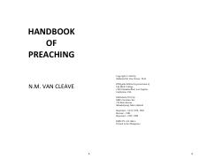 Handbook of Preaching by Nathaniel M Van Cleave 