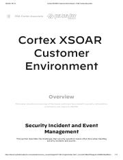 Cortex XSOAR Customer Environment - PSE Cortex Associate.pdf