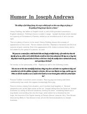 Humor  In  Joseph Andrews.docx