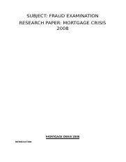 RESEARCH PAPER MORTGAGE CRISIS 2008.docx