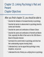 ch  15 - Linking Psychology's Past and Present.ppt