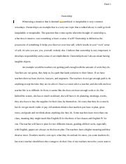 Ownership - College essay levine.docx