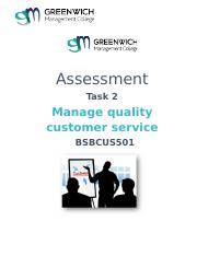 BSBCUS501 - Assessment Task 2.docx