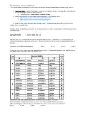 Bio 3 Translation Introduction Worksheet