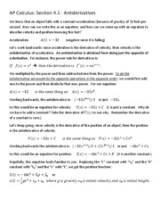 AP Calculus 4.1 notes