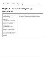 Chapter 19 - Cross-Cultural Psychology Flashcards _ Quizlet.pdf