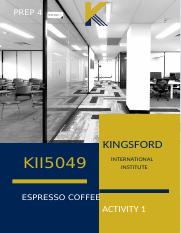 KII5049 Espresso Coffee Activity 1 (1).docx