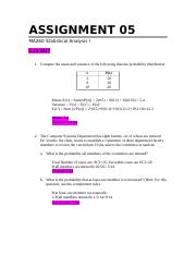 St.Analysis Assign.05
