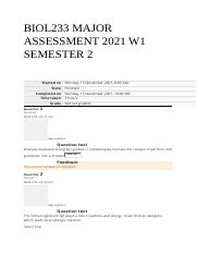 BIOL233 MAJOR ASSESSMENT 2021 W1 SEMESTER 2.docx