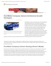 Ford Motor Company: Generic & Intensive Growth Strategies - Panmore Institute.pdf