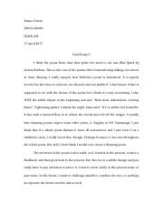 craft essay in creative writing example