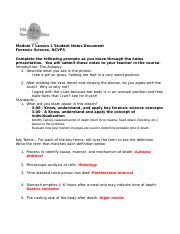 Module 7 Lesson 1 Student Notes Document