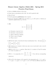 Math 230 Practice Final Exam