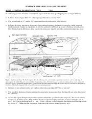 Seafloor Spreading Lab Answers Sheet