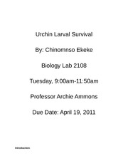 Lab 5 write up -Urchin Lab