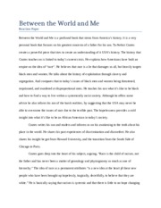between the world and me essay
