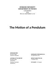 The Motion of a Pendulum.docx