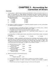 CHAPTER 2 Caselette - Correction of Errors