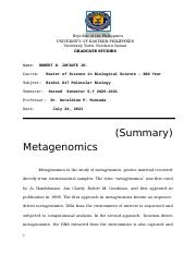 SUMMARY OF METAGENOMICS.docx