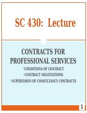 LEC 5 SC 430 -CONSULTANCY CONTRACTS 1.ppt