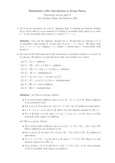 Homework 2 Solution on Group Theory