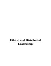 Ethical and Distributed Leadership.docx