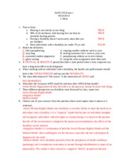 SLHS 255 Exam 1 & Answers