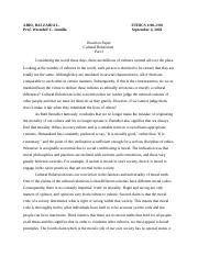 cultural relativism theory research paper