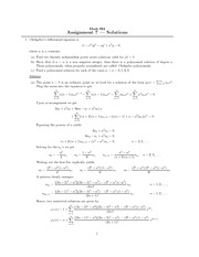 Math 334  Assignment 7 Solutions