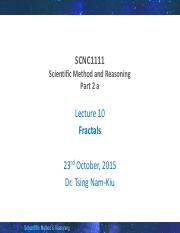 Lecture 10 (fractals) - student version