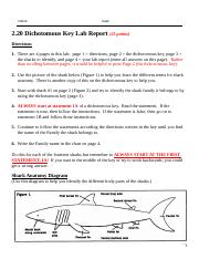 Bio202B_Spring_Unit 2_2.20 Dichotomous Key Lab_Sharks.docx