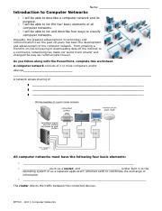 Computer Networks Student Worksheet (1)