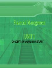 Financial Management-Concept of value and return.doc