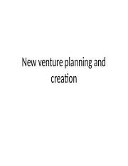 1537207306New venture planning and creation --.ppt