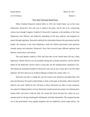 “New Deal” Document Based Essay
