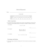 Math Patterns Homework Review Questions