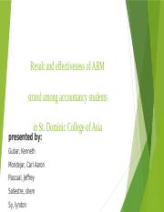 research paper about abm strand quantitative