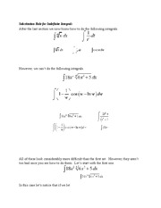 Substitution Rule for Indefinite Integrals