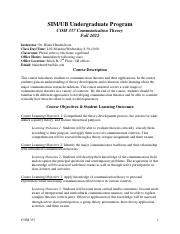 COM 337 Communication Theory Fall 2022 Section 02 Syllabus.pdf