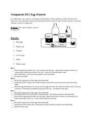 Assignment III.5 Egg Osmosis