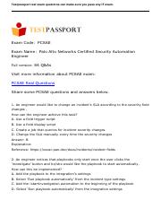 Palo Alto Networks Certified Security Automation Engineer PCSAE Questions.pdf