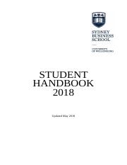 2018 Sydney Business School Student Handbook.pdf
