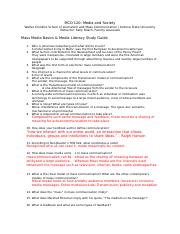 Mass Media Basics Media Literacy Study Guide(1)