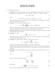 Astro 210 Homework 5 Solutions