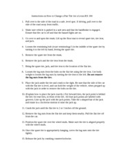 process essay how to change a tire For those of you who prefer a visual demonstration, we’ve included this video showing how to change a flat tire courtesy of the rules of the road dvd. process essay how to change a tire For those of you who prefer a visual demonstration, we’ve included this video showing how to change a flat tire courtesy of the rules of the road dvd.