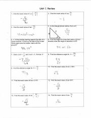 Precalculus - Semester 1 Exam Review ANSWERS.pdf