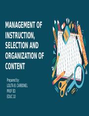 guiding principles in content selection