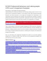 cipd 5co03 assignment example